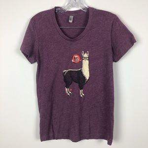 American Apparel Purple Llama Shirt